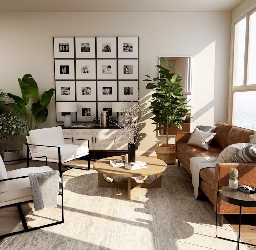 Contemporary living room fit-out by TOPCO